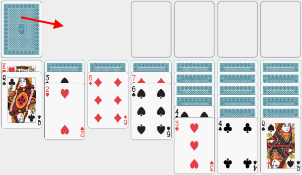 Solitaire, solving example, chapter 4