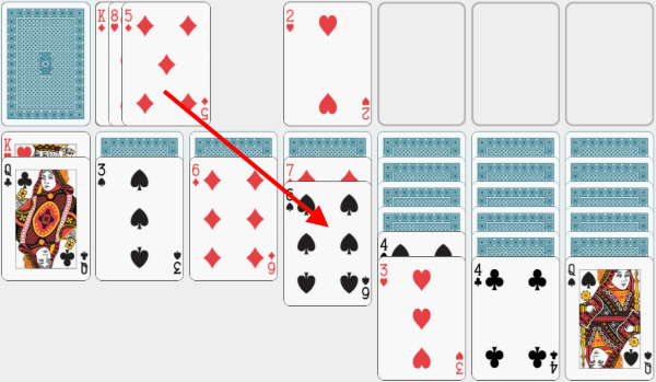 Solitaire, solving example, chapter 11