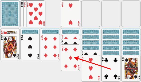Solitaire, solving example, chapter 12