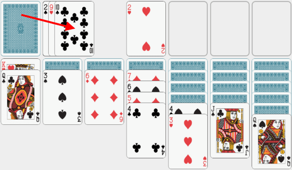 Solitaire, solving example, chapter 14