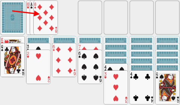 Solitaire, solving example, chapter 5