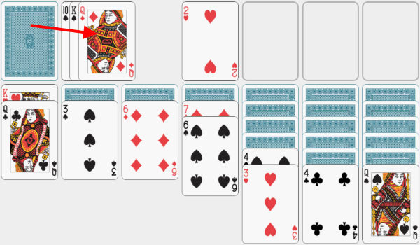 Solitaire, solving example, chapter 9